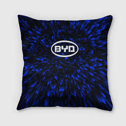 Подушка квадратная BYD blue energy, цвет: 3D-принт