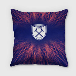 Подушка квадратная West Ham red energy, цвет: 3D-принт