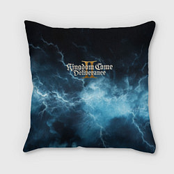 Подушка квадратная Kingdom Come Deliverance 2 синие молнии