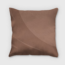 Подушка квадратная Мокко Мусс однотонный с полосой, цвет: 3D-принт