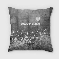 Подушка квадратная West Ham - grey gradient посередине, цвет: 3D-принт