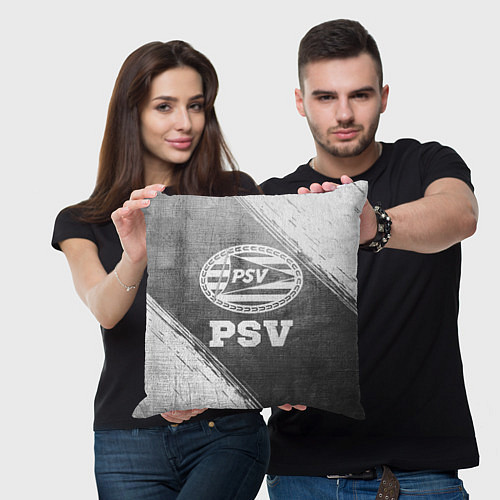 Подушка квадратная PSV - grey gradient / 3D-принт – фото 3