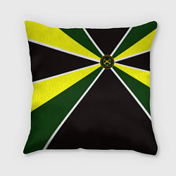 Подушка квадратная Мотострелковые войска: шеврон без текста, цвет: 3D-принт