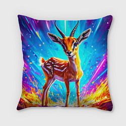Подушка квадратная Газель малыш, цвет: 3D-принт