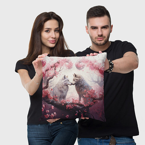 Подушка квадратная Волчья гармония / 3D-принт – фото 3