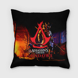 Подушка квадратная Assassins Creed Shadows - samurai, цвет: 3D-принт