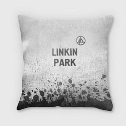 Подушка квадратная Linkin Park 2024 - white gradient посередине, цвет: 3D-принт