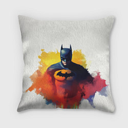 Подушка квадратная Бэтмен в краске, цвет: 3D-принт