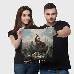 Подушка квадратная В пылу битвы Kingdom come deliverance 2, цвет: 3D-принт — фото 2