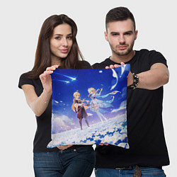 Подушка квадратная Aether and Lumine, цвет: 3D-принт — фото 2