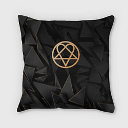 Подушка квадратная HIM golden poly, цвет: 3D-принт