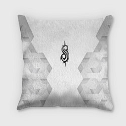 Подушка квадратная Slipknot white poly, цвет: 3D-принт
