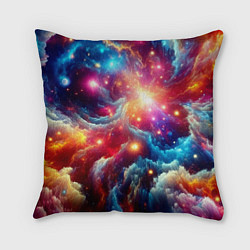 Подушка квадратная Colorfull neon space clouds - ai art fantasy, цвет: 3D-принт