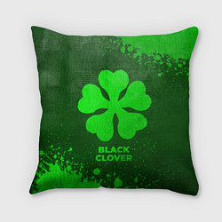 Подушка квадратная Black Clover - green gradient, цвет: 3D-принт