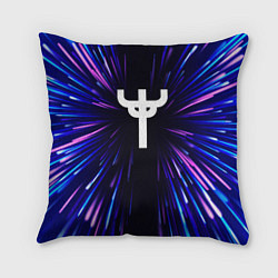 Подушка квадратная Judas Priest neon energy, цвет: 3D-принт