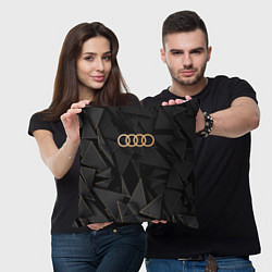 Подушка квадратная Audi golden poly, цвет: 3D-принт — фото 2