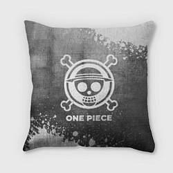 Подушка квадратная One Piece - grey gradient, цвет: 3D-принт