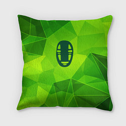 Подушка квадратная Spirited Away green poly, цвет: 3D-принт