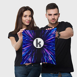 Подушка квадратная The Killers neon energy, цвет: 3D-принт — фото 2