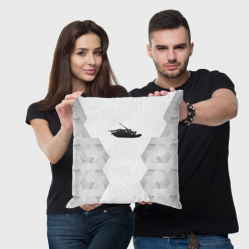 Подушка квадратная Papa Roach white poly / 3D-принт – фото 3