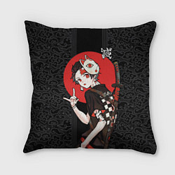 Подушка квадратная Танджиро Камадо убийца демонов, цвет: 3D-принт