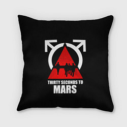 Подушка квадратная 30 Seconds to Mars - poster, цвет: 3D-принт