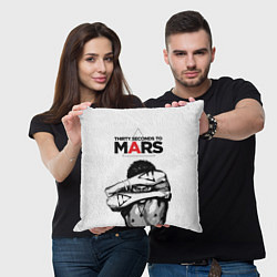 Подушка квадратная 30 Seconds to Mars - poster, цвет: 3D-принт — фото 2