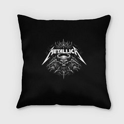 Подушка квадратная The horned skull - Metallica, цвет: 3D-принт