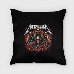 Подушка квадратная Metallica forever - thrash metal, цвет: 3D-принт