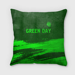 Подушка квадратная Green Day - green gradient посередине, цвет: 3D-принт