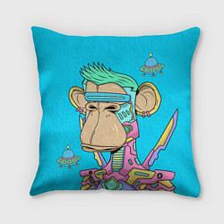 Подушка квадратная NFT cyber ape UFO, цвет: 3D-принт