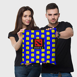 Подушка квадратная Dota smile pattern, цвет: 3D-принт — фото 2