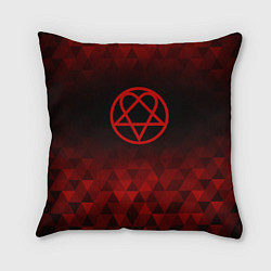 Подушка квадратная HIM red poly, цвет: 3D-принт