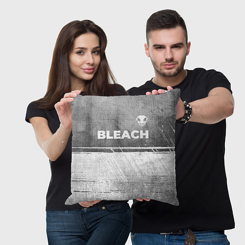 Подушка квадратная Bleach - grey gradient посередине / 3D-принт – фото 3