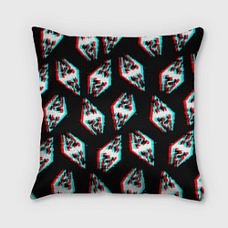 Подушка квадратная Skyrim glitch logo patten, цвет: 3D-принт