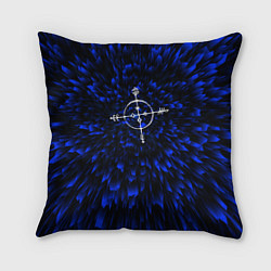 Подушка квадратная Megadeth blue energy, цвет: 3D-принт