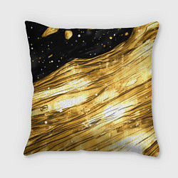 Подушка квадратная Золотой текстурный фон, цвет: 3D-принт