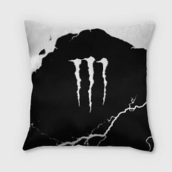Подушка квадратная Monster energy storm energy, цвет: 3D-принт