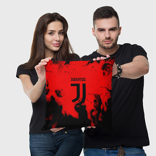 Подушка квадратная Ювентус jujym / 3D-принт – фото 3