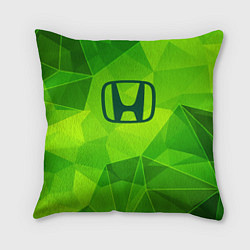 Подушка квадратная Honda green poly, цвет: 3D-принт