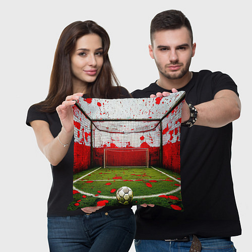 Подушка квадратная Мини-футбол / 3D-принт – фото 3