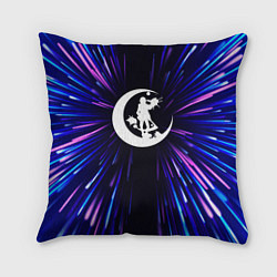 Подушка квадратная Angels of Death neon energy, цвет: 3D-принт