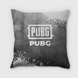 Подушка квадратная PUBG - grey gradient, цвет: 3D-принт