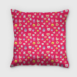Подушка квадратная Skzoo pattern pink, цвет: 3D-принт