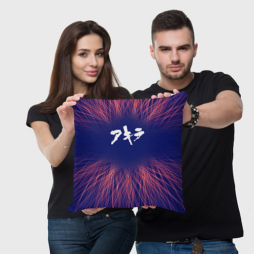 Подушка квадратная Akira red energy / 3D-принт – фото 3