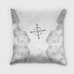 Подушка квадратная Megadeth white poly, цвет: 3D-принт