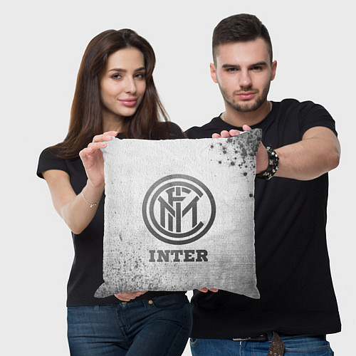 Подушка квадратная Inter - white gradient / 3D-принт – фото 3