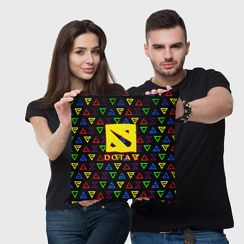Подушка квадратная Dota pattern witcher / 3D-принт – фото 3
