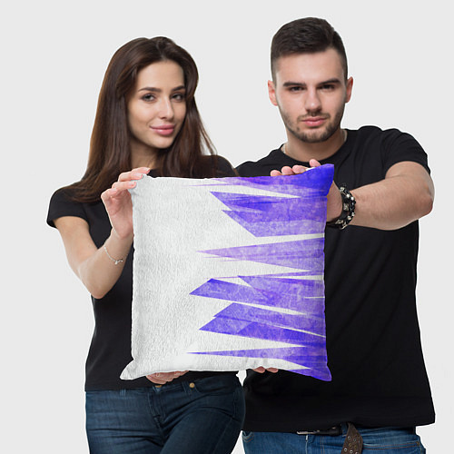 Подушка квадратная Color white purple / 3D-принт – фото 3