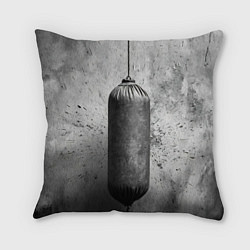 Подушка квадратная Серая боксерская груша, цвет: 3D-принт